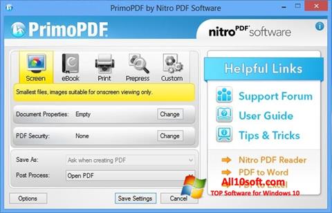 Στιγμιότυπο οθόνης PrimoPDF Windows 10