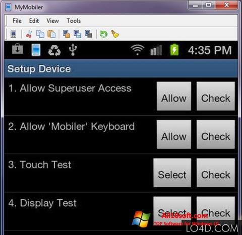 Στιγμιότυπο οθόνης MyMobiler Windows 10