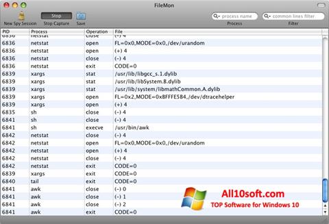 Στιγμιότυπο οθόνης FileMon Windows 10