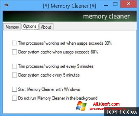 Στιγμιότυπο οθόνης Memory Cleaner Windows 10