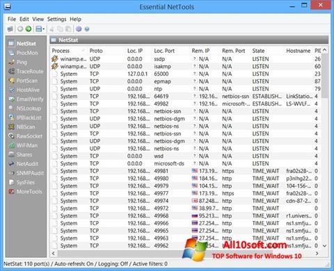 Στιγμιότυπο οθόνης Essential NetTools Windows 10