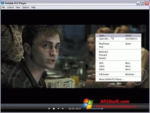 Στιγμιότυπο οθόνης FLV Player Windows 10