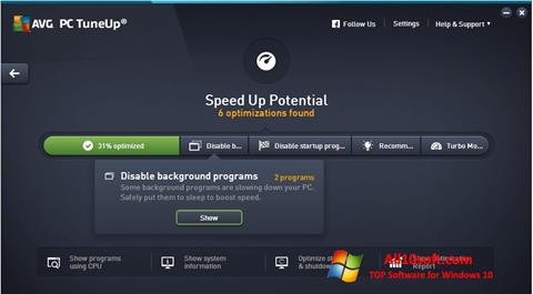 Στιγμιότυπο οθόνης AVG PC Tuneup Windows 10