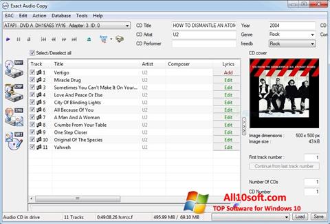 Στιγμιότυπο οθόνης Exact Audio Copy Windows 10