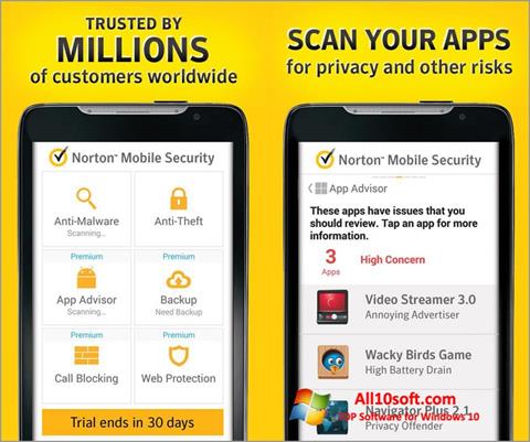Στιγμιότυπο οθόνης Norton Mobile Security Windows 10
