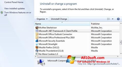Στιγμιότυπο οθόνης Microsoft .NET Framework Windows 10