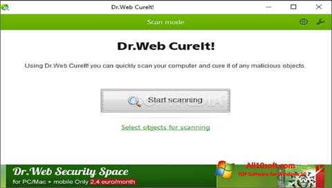 Στιγμιότυπο οθόνης Dr.Web CureIt Windows 10