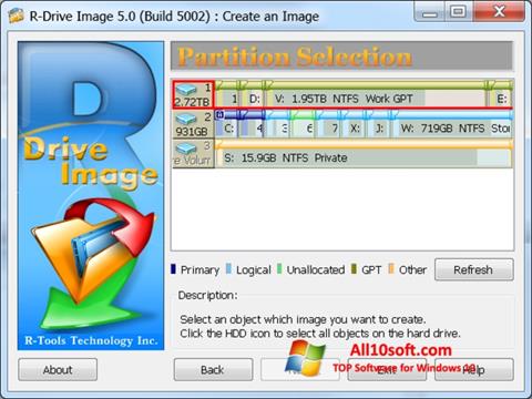 Στιγμιότυπο οθόνης R-Drive Image Windows 10