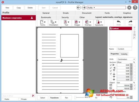 Στιγμιότυπο οθόνης novaPDF Windows 10