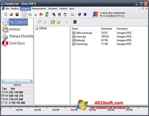 Στιγμιότυπο οθόνης DeepBurner Windows 10