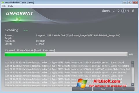 Στιγμιότυπο οθόνης UNFORMAT Windows 10