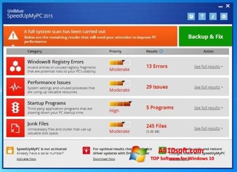 Στιγμιότυπο οθόνης SpeedUpMyPC Windows 10