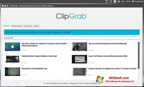Στιγμιότυπο οθόνης ClipGrab Windows 10