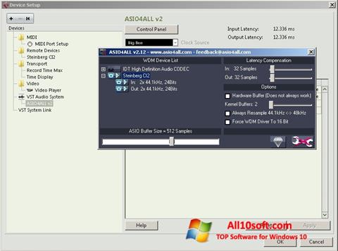 Στιγμιότυπο οθόνης ASIO4ALL Windows 10