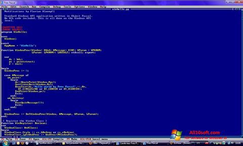 Στιγμιότυπο οθόνης Free Pascal Windows 10