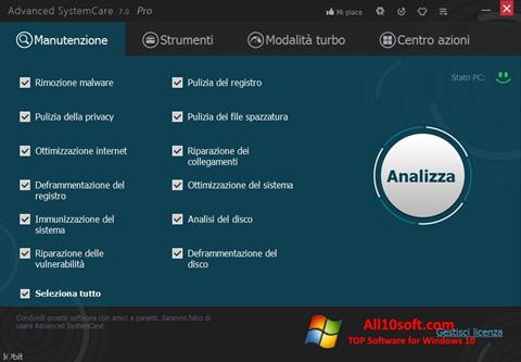 Στιγμιότυπο οθόνης Advanced SystemCare Pro Windows 10