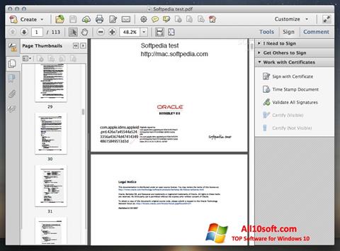 Στιγμιότυπο οθόνης Adobe Acrobat Windows 10