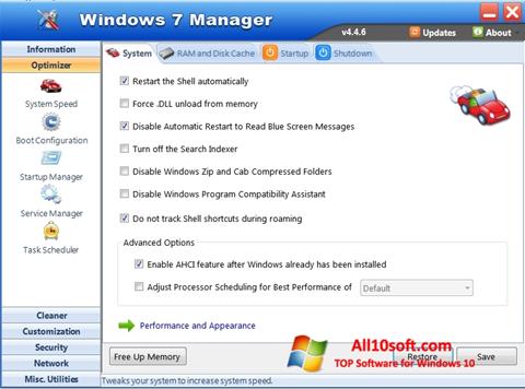 Στιγμιότυπο οθόνης Windows 7 Manager Windows 10