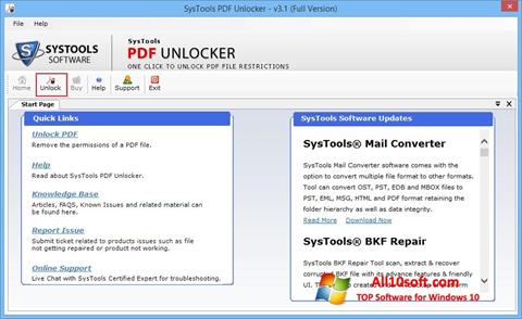 Στιγμιότυπο οθόνης PDF Unlocker Windows 10