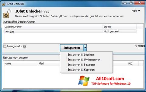 Στιγμιότυπο οθόνης IObit Unlocker Windows 10