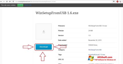 Στιγμιότυπο οθόνης WinSetupFromUSB Windows 10