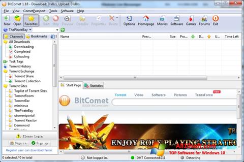 Στιγμιότυπο οθόνης BitComet Windows 10