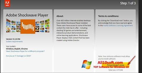 Στιγμιότυπο οθόνης Adobe Shockwave Player Windows 10