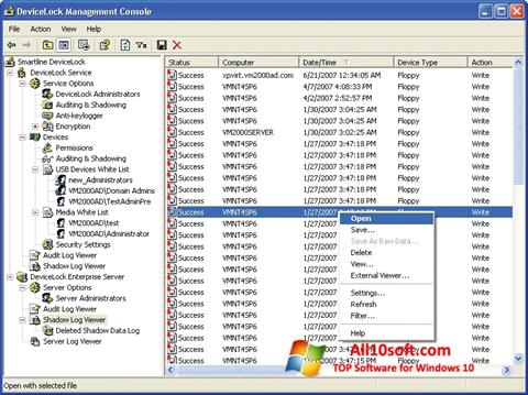 Στιγμιότυπο οθόνης DeviceLock Windows 10