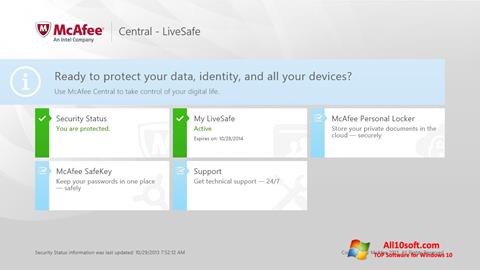 Στιγμιότυπο οθόνης McAfee LiveSafe Windows 10