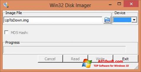 Στιγμιότυπο οθόνης Win32 Disk Imager Windows 10