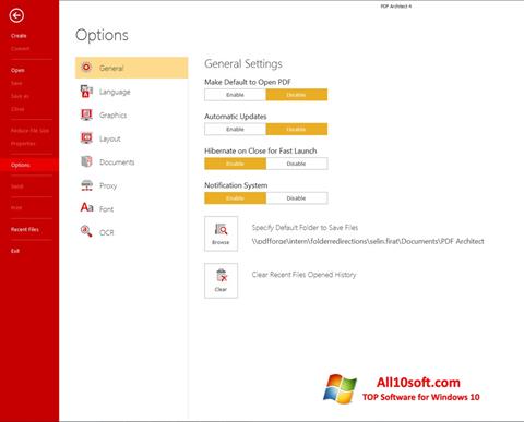 Στιγμιότυπο οθόνης PDF Architect Windows 10