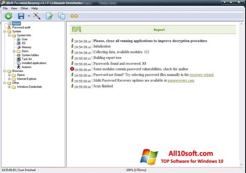 Στιγμιότυπο οθόνης Multi Password Recovery Windows 10