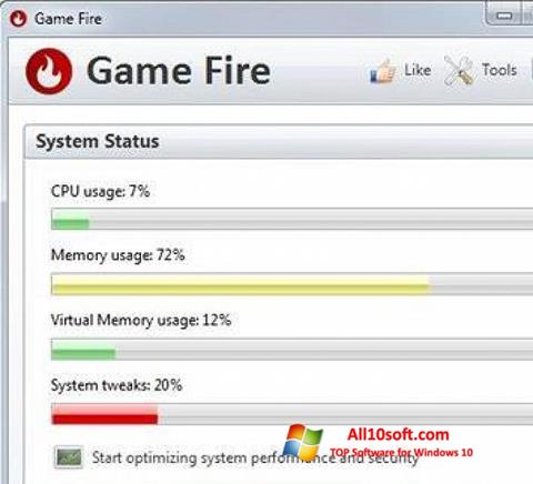 Στιγμιότυπο οθόνης Game Fire Windows 10