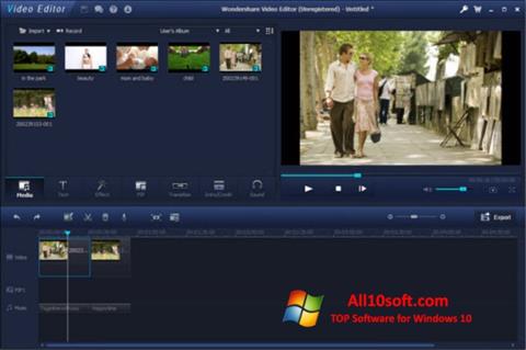 Στιγμιότυπο οθόνης Wondershare Video Editor Windows 10