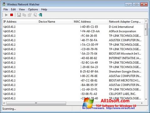 Στιγμιότυπο οθόνης Wireless Network Watcher Windows 10