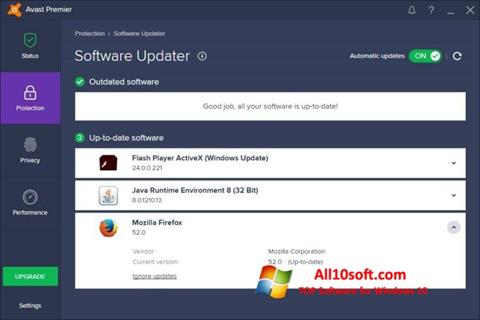 Στιγμιότυπο οθόνης Avast Premier Windows 10
