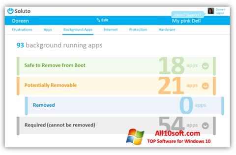Στιγμιότυπο οθόνης Soluto Windows 10