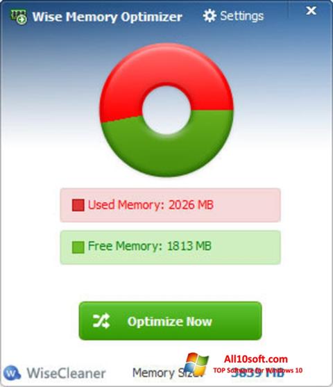 Στιγμιότυπο οθόνης Wise Memory Optimizer Windows 10