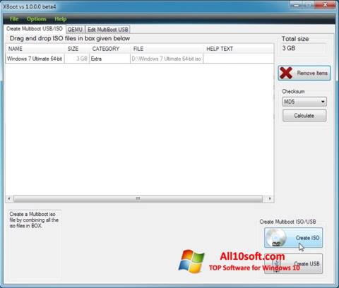 Στιγμιότυπο οθόνης XBoot Windows 10