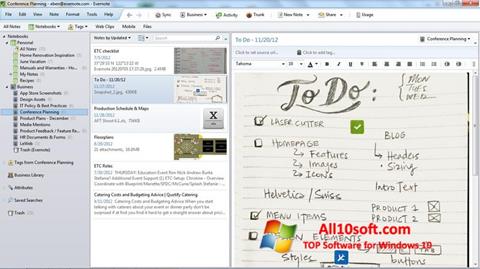 Στιγμιότυπο οθόνης Evernote Windows 10