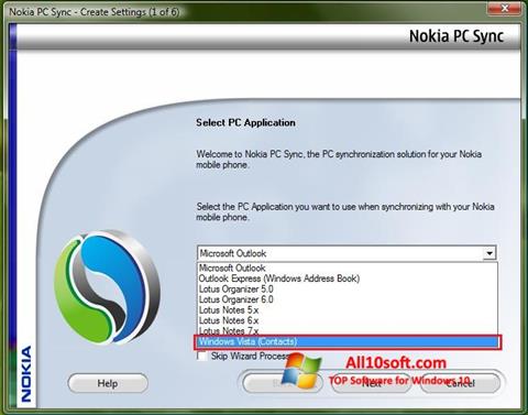 Στιγμιότυπο οθόνης Nokia PC Suite Windows 10