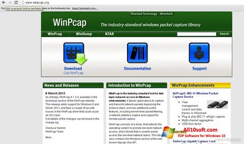 Στιγμιότυπο οθόνης WinPcap Windows 10