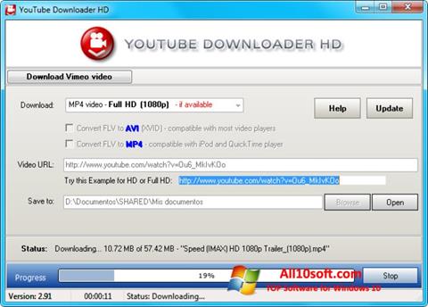 Στιγμιότυπο οθόνης Youtube Downloader HD Windows 10