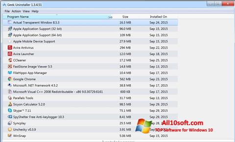 Στιγμιότυπο οθόνης Geek Uninstaller Windows 10