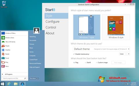 Στιγμιότυπο οθόνης Start8 Windows 10