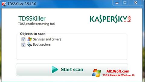 Στιγμιότυπο οθόνης Kaspersky TDSSKiller Windows 10