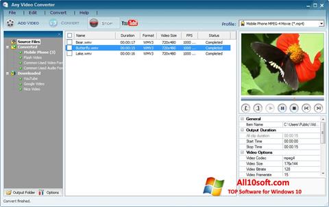 Στιγμιότυπο οθόνης Any Video Converter Windows 10