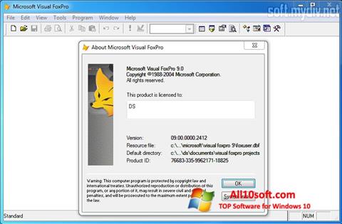 Στιγμιότυπο οθόνης Microsoft Visual FoxPro Windows 10