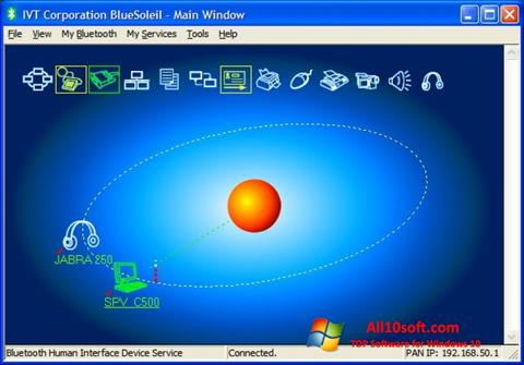Στιγμιότυπο οθόνης BlueSoleil Windows 10