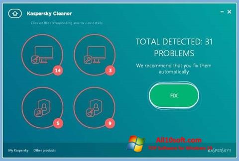Στιγμιότυπο οθόνης Kaspersky Cleaner Windows 10